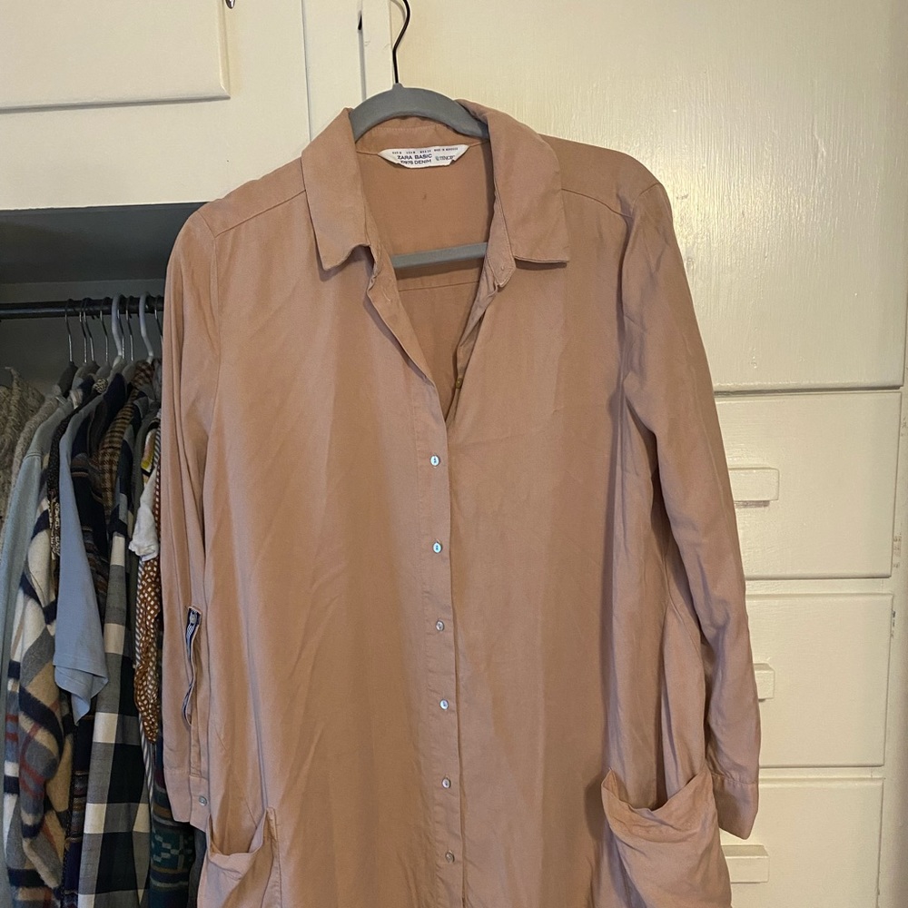 Zara Blush Button Down Dress/Tunic